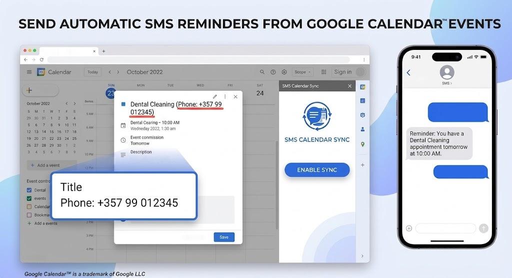 SMS Calendar Sync project preview